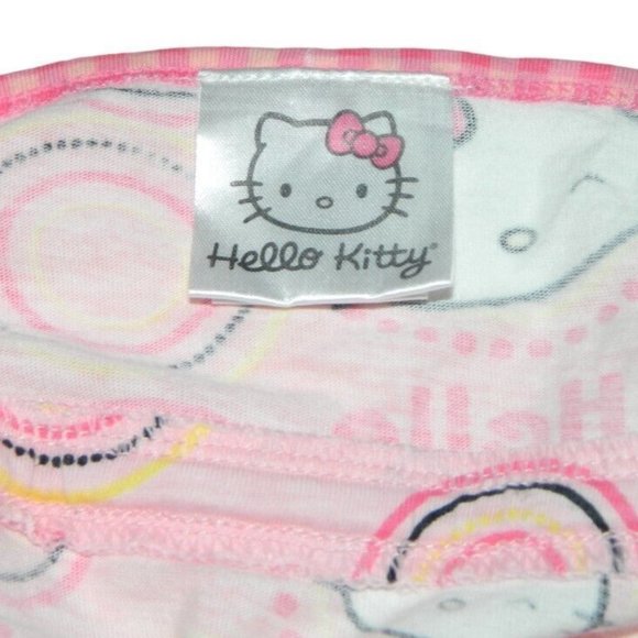 Sanrio Hello Kitty Cotton Babydoll Nightie Pink White Adjustable Size L kawaii - Picture 11 of 12